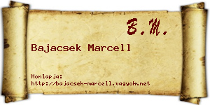 Bajacsek Marcell névjegykártya