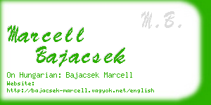 marcell bajacsek business card